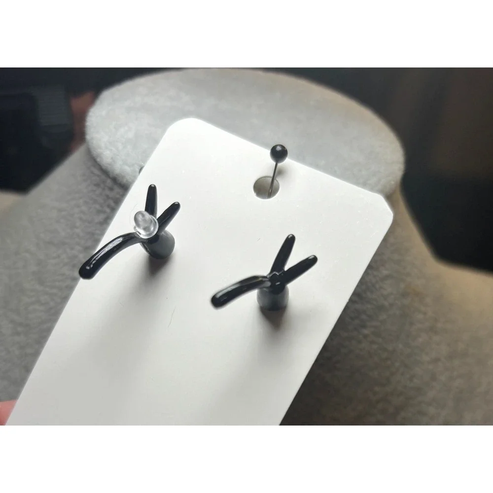 #47. Black Cat 3-D Earrings